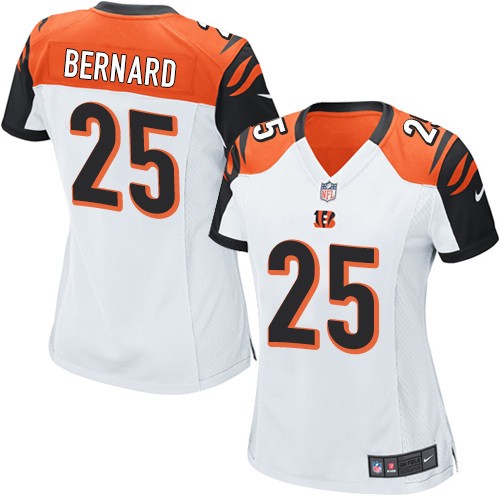 Women's Elite Giovani Bernard Nike Jersey White Road - #25 NFL Cincinnati Bengals